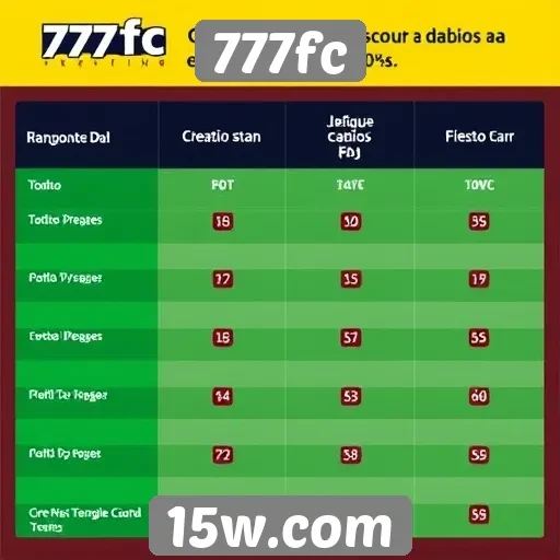 Comparison entre 777fc e concorrentes do mercado de jogos